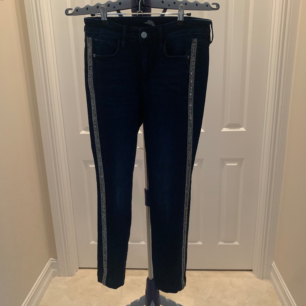 Tommy Bahama High Rise Ankle Embellished Jeans sz 4